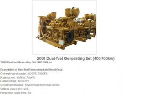 Dual-fuel generating set 400，700KW